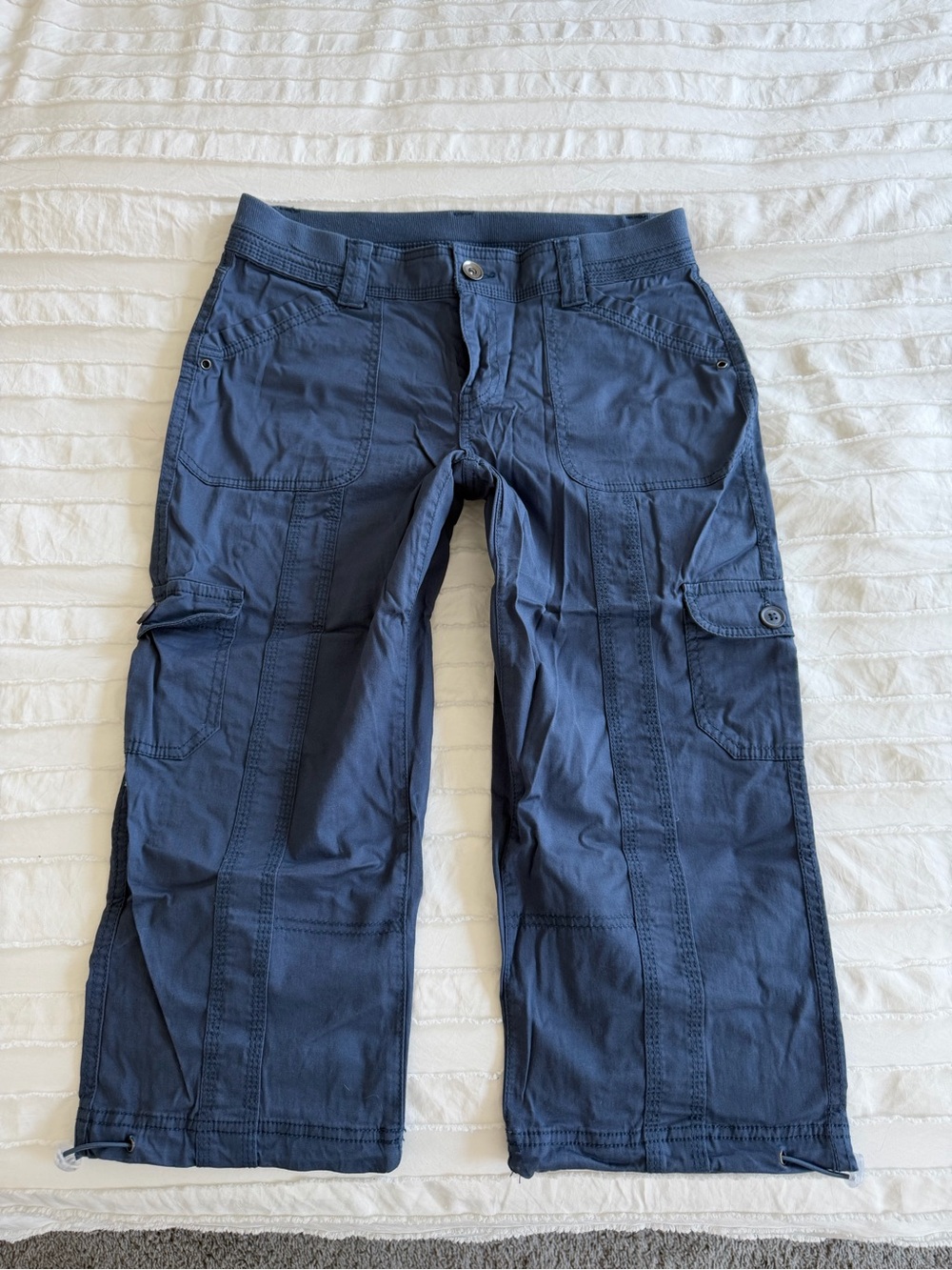 Style & Co. Navy Cargo Capris with Utility Pockets